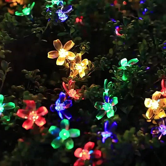Litehouse Solar Outdoor LED Fairy Lights - Colourful Flower