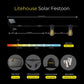 Litehouse Solar Festoon Outdoor Bulb String Lights - Traditional LED Bulbs, Black