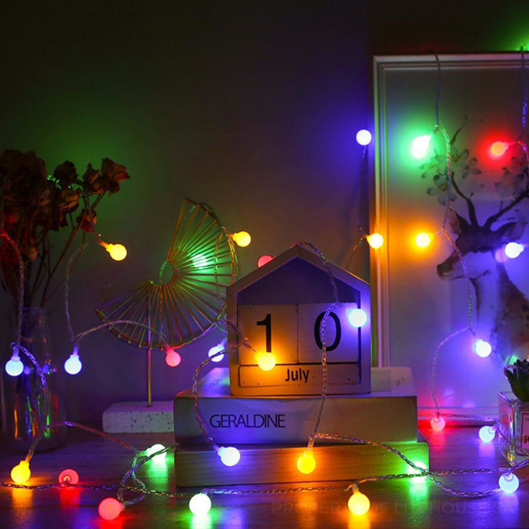 Litehouse USB LED Fairy Lights - Multicolour Bubble Balls