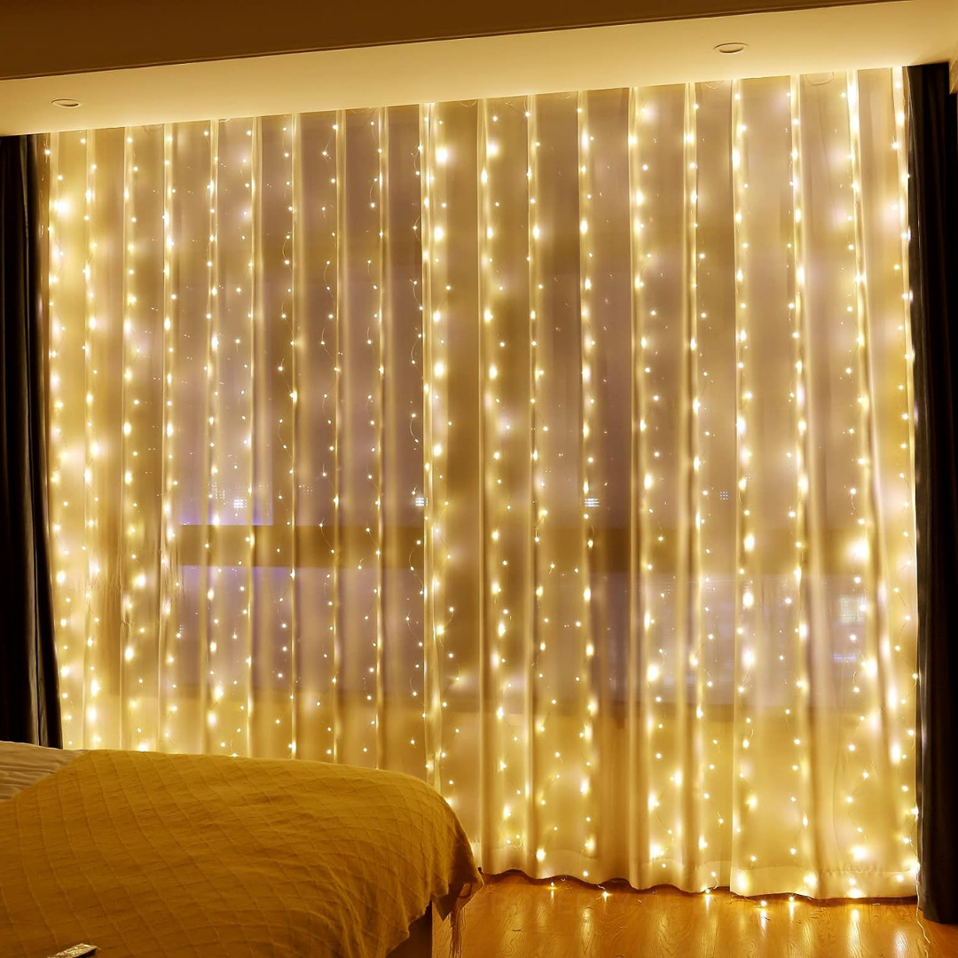 Litehouse Copper Wire Curtain Fairy Lights - 3*3m - USB