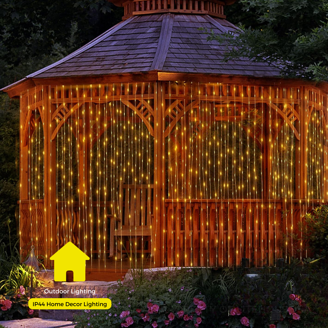 Litehouse Copper Wire Curtain Fairy Lights - 3*3m - USB