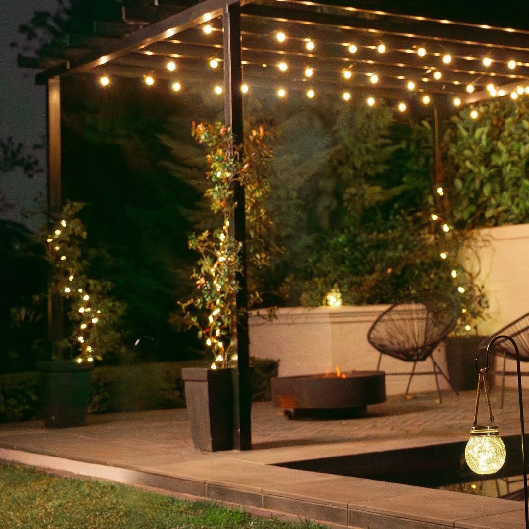 Litehouse Solar Outdoor LED Fairy Lights - Firefly Copper Wire