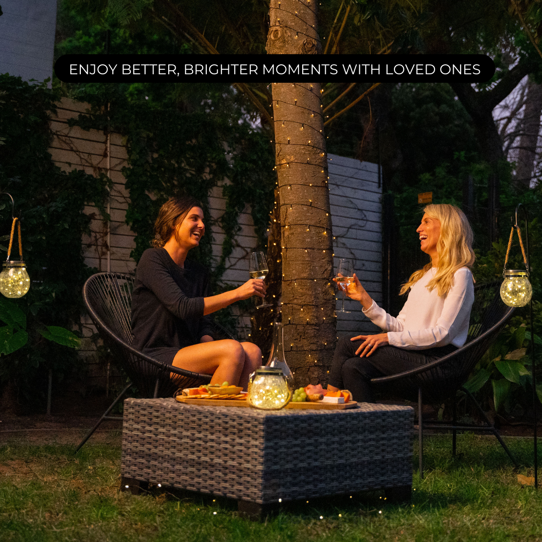 Litehouse Solar Outdoor LED Fairy Lights - Black String