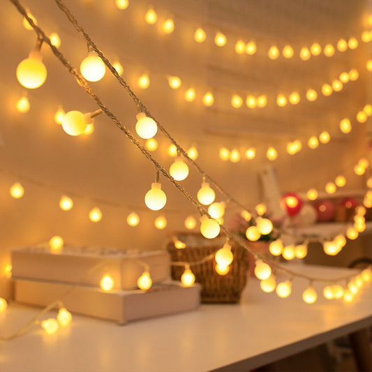 Litehouse White Bubble Ball Fairy Lights - 100 LEDs - 10m - Litehouse