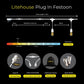 Litehouse 50cm Bulb Spacing Festoon Bulb String Lights  - 10 LED Bulbs -  220-240V - 5m -White