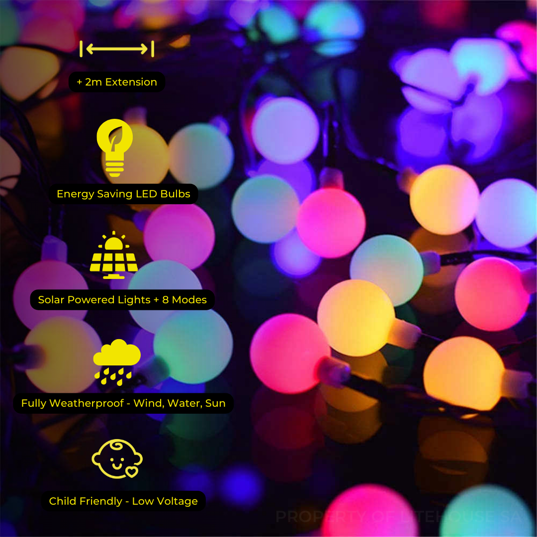 Litehouse Solar Bubble Ball LED Fairy Lights