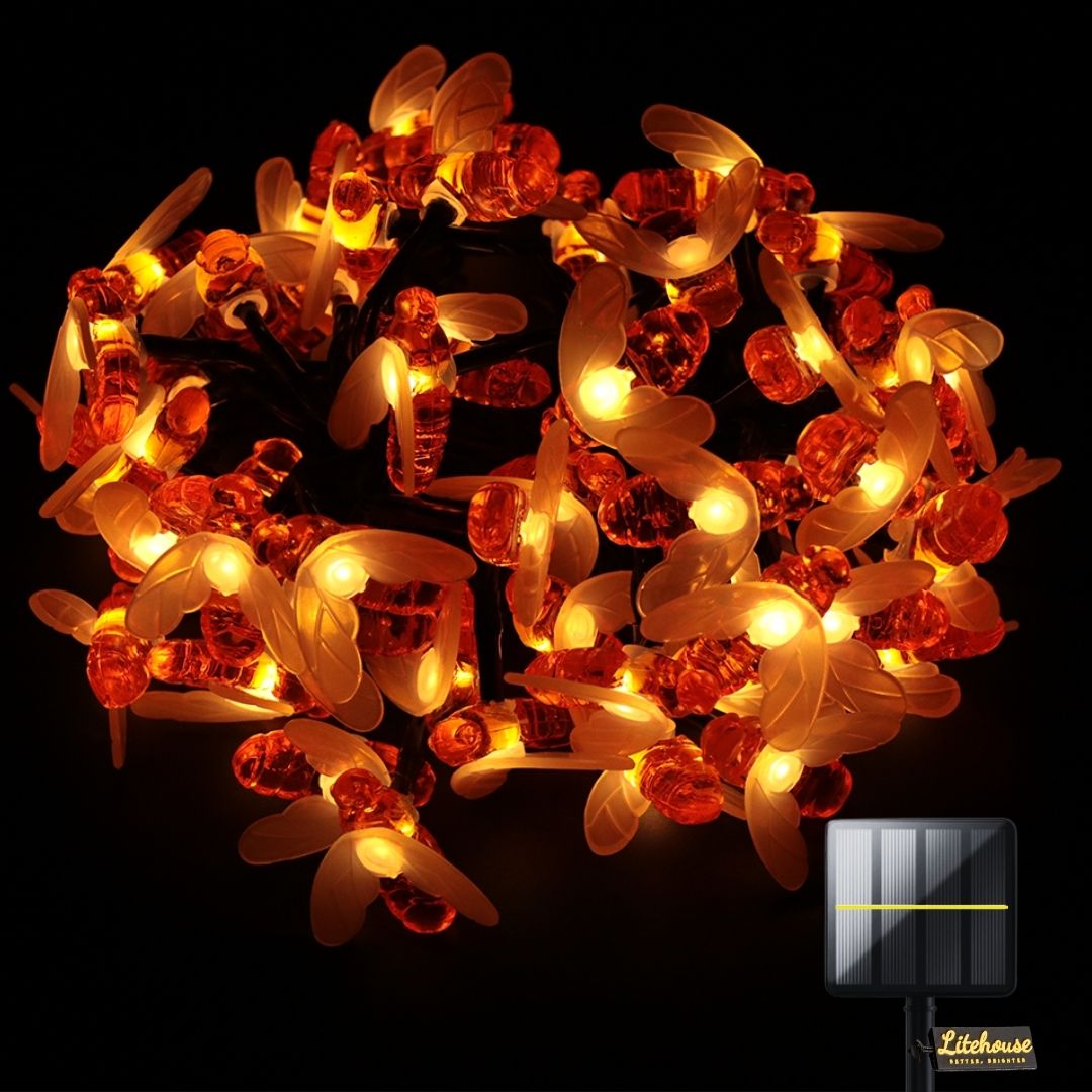 Litehouse Solar Outdoor LED Fairy Lights - Honeybee - Litehouse