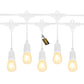 Litehouse 10m LED Festoon Traditional Bulb String Lights -10 Bulbs (White) - Litehouse