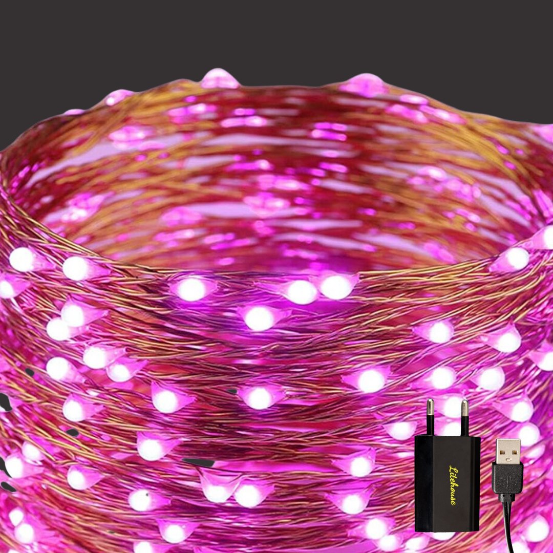 Litehouse Multicoloured Copper Wire Fairy Lights - Litehouse