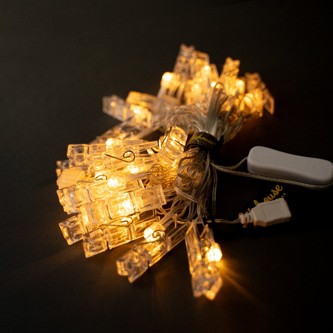 Litehouse Photo Clip LED Fairy Light String - 20 LEDs - 3m - Litehouse
