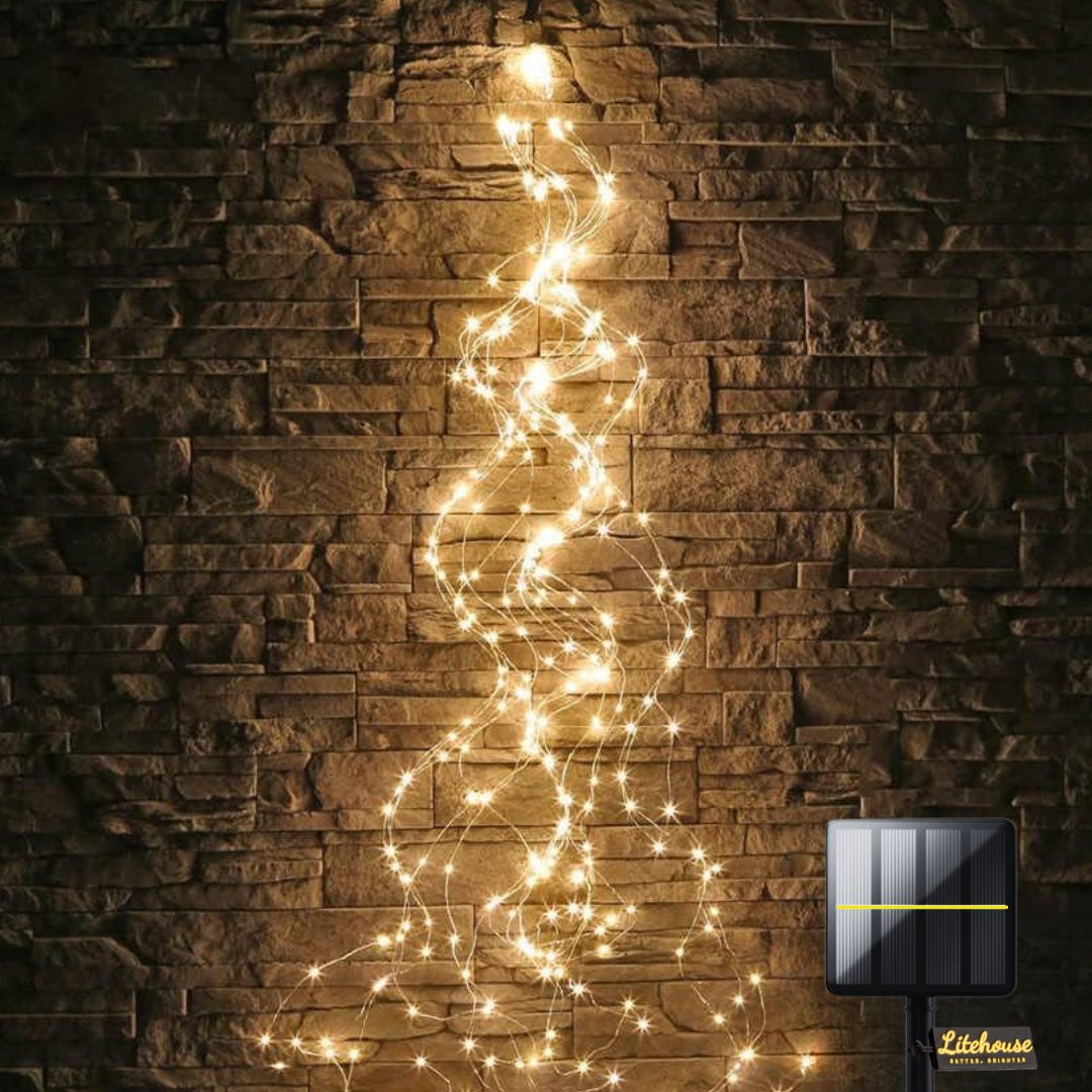 Litehouse Solar Firefly Copper Wire LED Fairy Lights - 200 LEDs - 2m - Litehouse